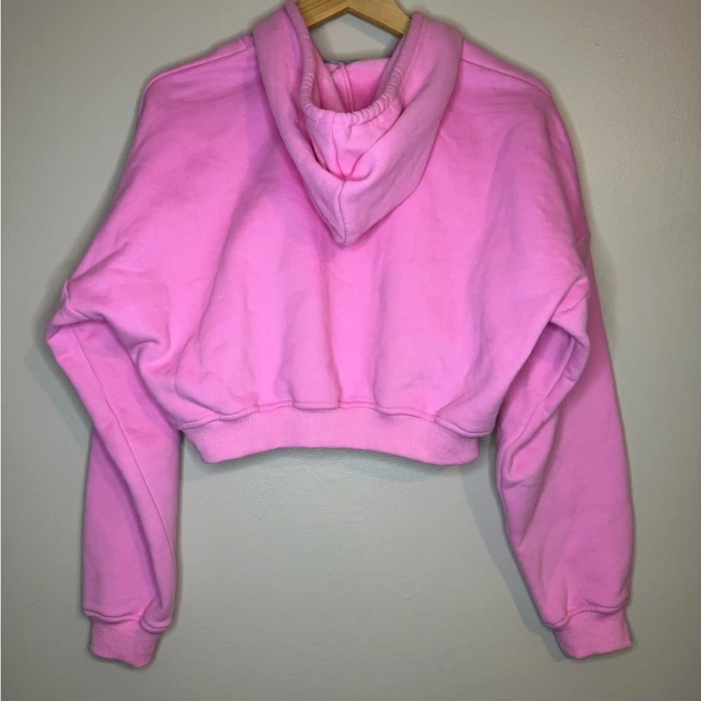 Kittenish Pink Lounge Set Cropped Zip Hoodie &‎ Shorts S/M